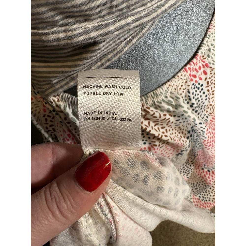 Pact Organic Cotton Fit & Flare Crossover Back Dress Size L Striped Mixed Print - Picture 10 of 10
